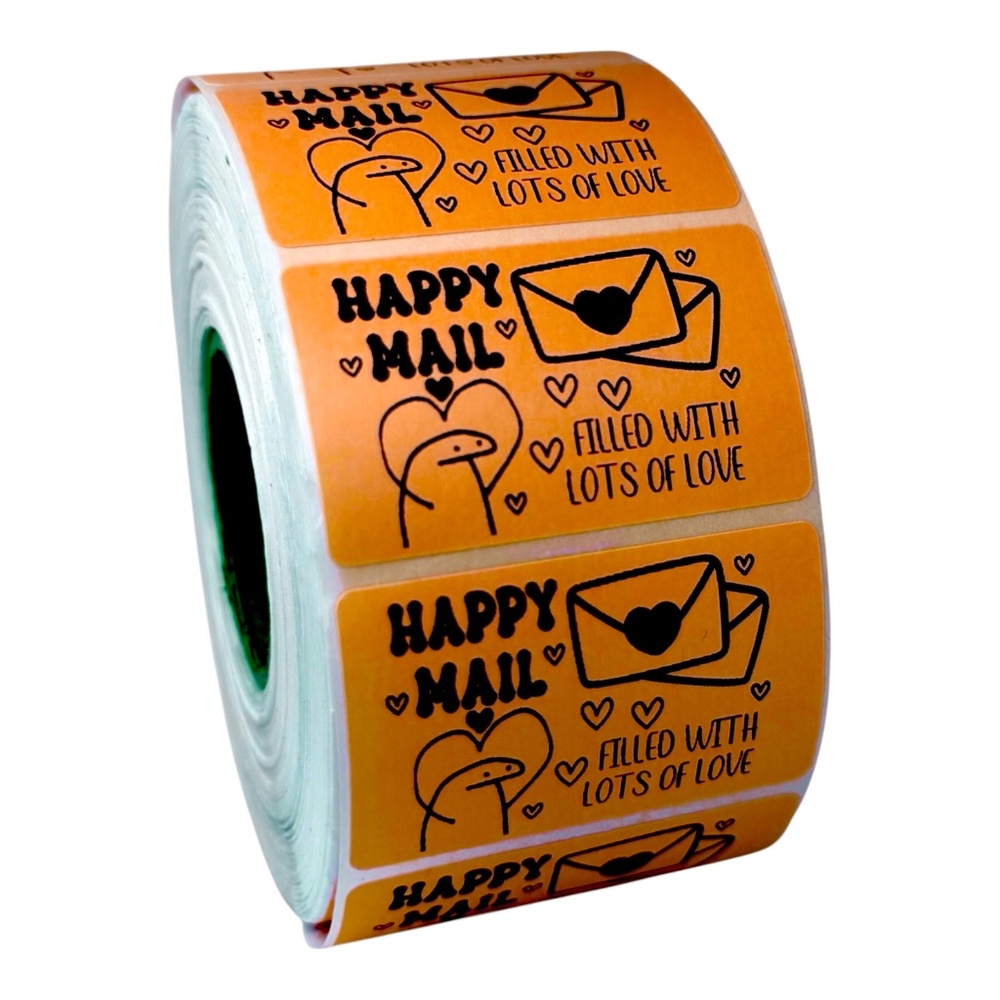 Happy Mail Stickers thank you stickers shipping supplies 8 COLORS TO CHOOSE FROM - Picture 7 of 8